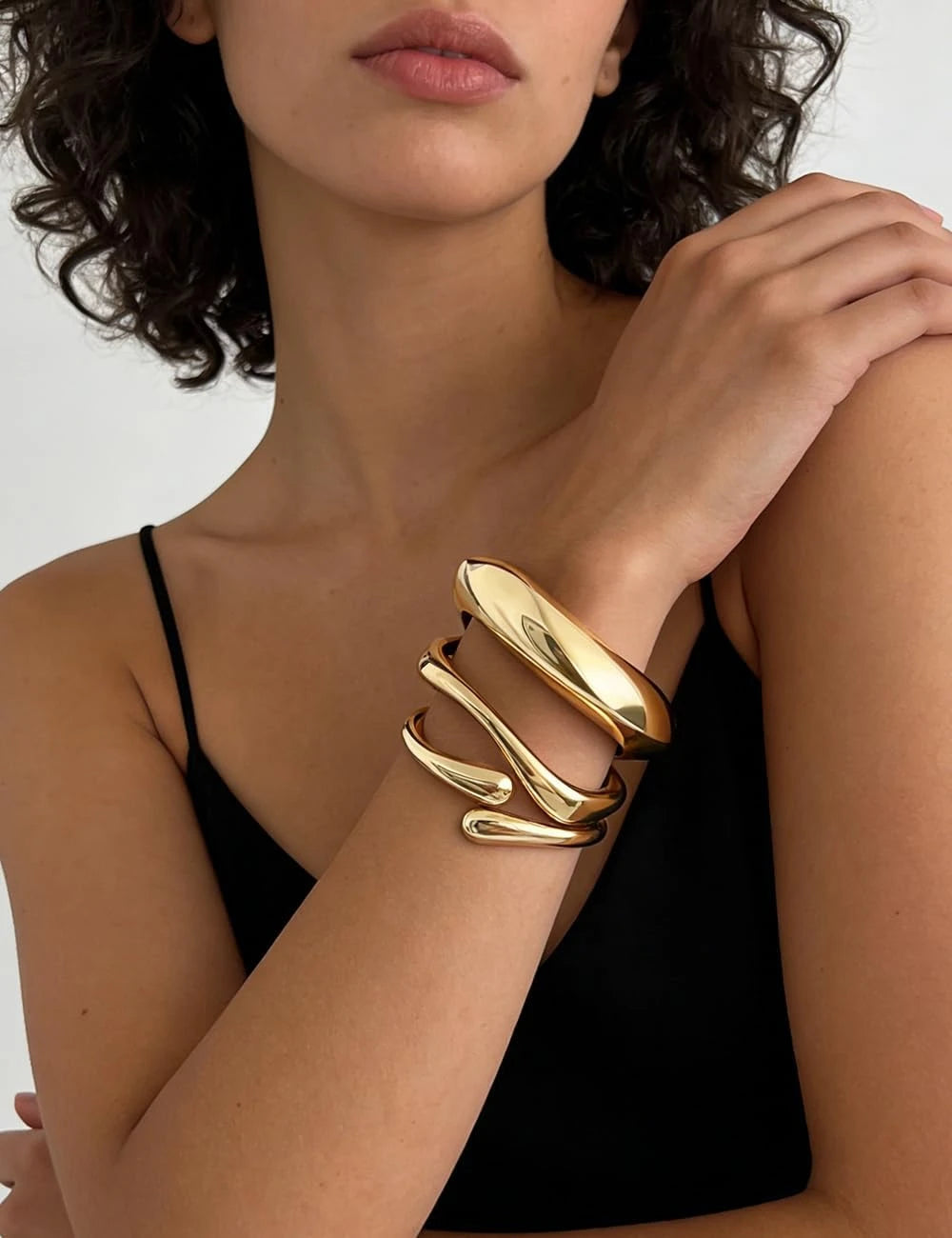 Chunky Gold Stackable Bangles